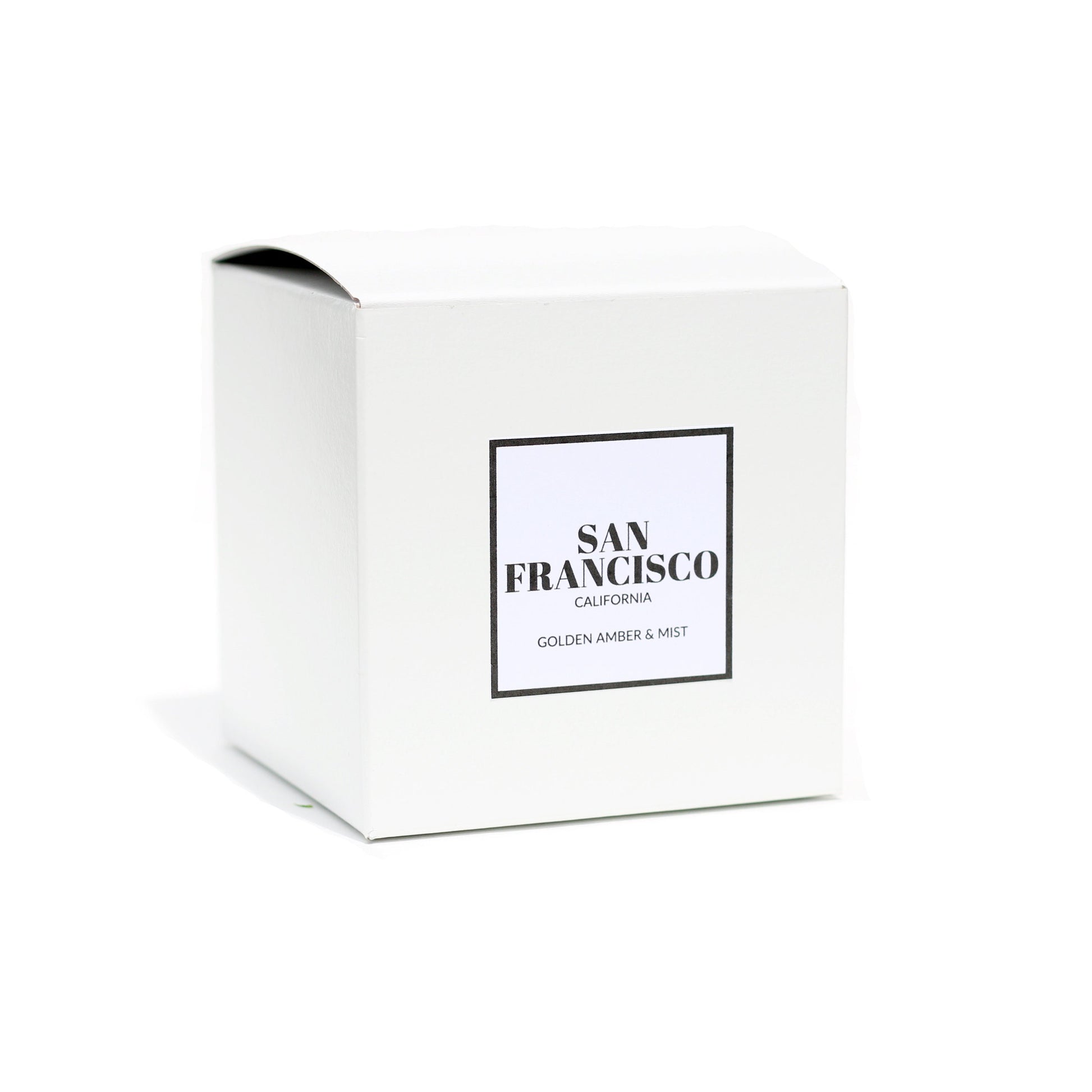 a white box with a black and white label on it