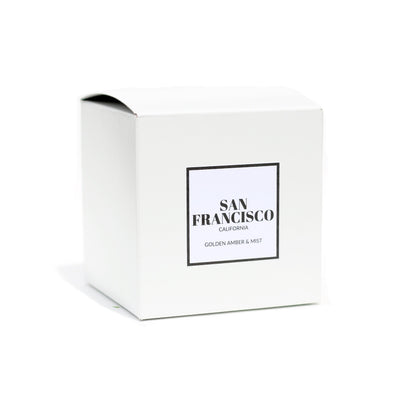 a white box with a black and white label on it