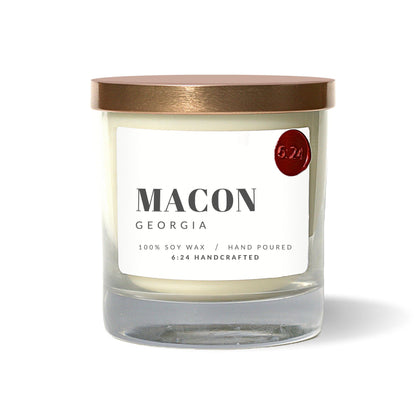 Macon, Georgia Candle | Hand Poured | 100% Soy Wax | Housewarming Gift