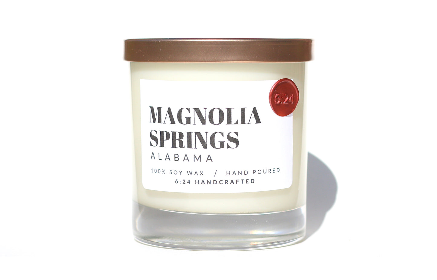 Magnolia Springs, Alabama candle that brings back memories of the old Oak trees and the historical Moore Bros Store that opened in 1922